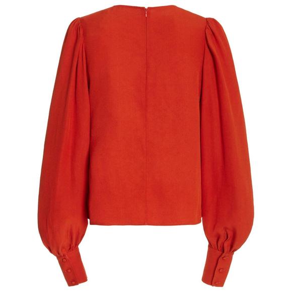 NEW ULLA JOHNSON lilliana blouse in red oxide - Picture 2 of 3